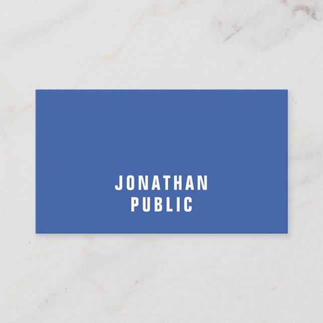 Carte De Visite Marine Bleu élégant design élégant professionnel l (Devant)