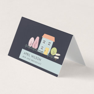 CARTE DE VISITE MARINE BLUE BLUSH GARDEN MAISON SÉJOUR BED & BREAK