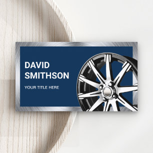 Carte De Visite Marine Blue Chrome Voiture Alloy Roue Rim Mécaniqu