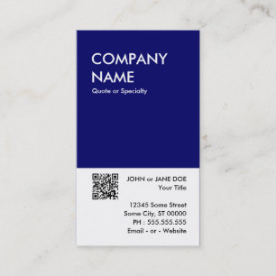 Carte De Visite marine bold concevoir votre propre code QR