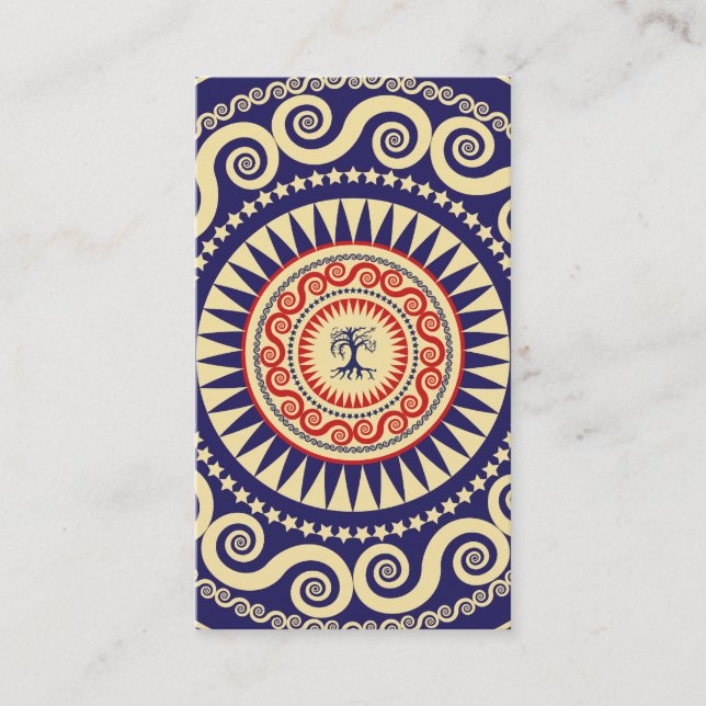 Carte De Visite Marine et rouge d'arbre de Stella (Devant)