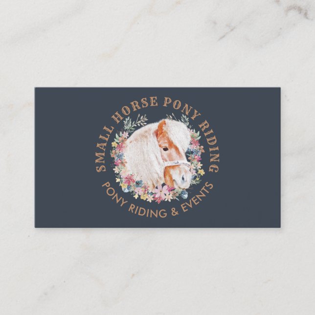Carte De Visite Marine Horse Pony Ride Walk Breed Farm (Devant)