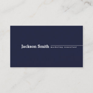 Carte De Visite Marine minimaliste moderne bleu personnalisé prof