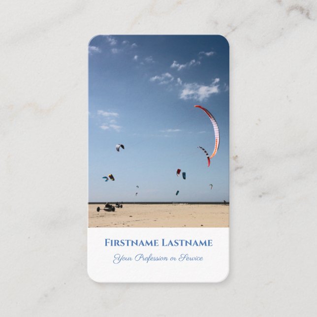 Carte De Visite Maritime kite naturel dune dune de sable dune styl (Devant)