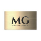 Marketing Black Faux Or Monogramme Élégant Moderne