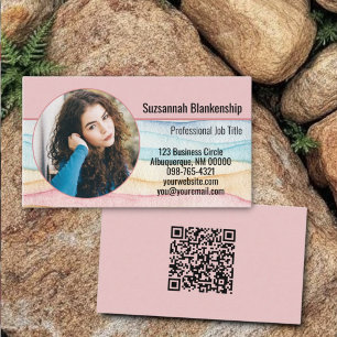 Carte De Visite Marketing d'entreprise photo ronde personnalisée e