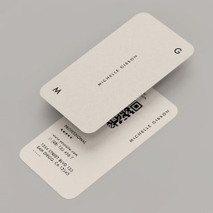 Carte De Visite Marketing minimal Sable professionnel moderne