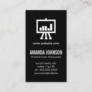 Carte De Visite Marketing numérique / Noir