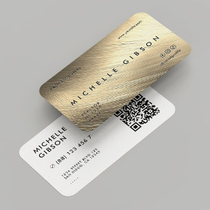Carte De Visite Marketing professionnel Faux Gold Metallic Moderne