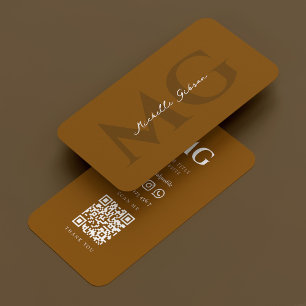 Carte De Visite Marketing professionnel minimaliste moderne Brown