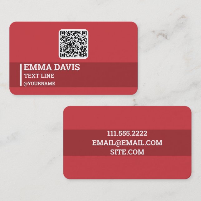Carte De Visite Marketing Vente directe QR personnalisée (Devant / Derrière)