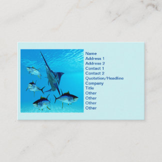Carte De Visite Marlin bleu et thon jaune