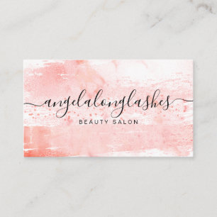 Carte De Visite Marque Boutique Marbre Orange