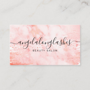 Carte De Visite Marque Boutique Marbre Orange