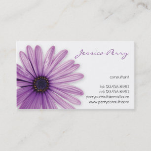 Carte De Visite Marque de fleur - pourpre