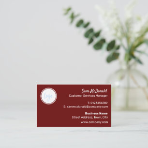 CARTE DE VISITE MARQUE DE LA COMPAGNIE DE LOGO D'AFFAIRES ROUGE MO