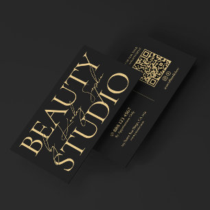 Carte De Visite Marque de luxe de boutique Beauté noire