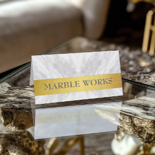 Carte De Visite Marque Fabrication Installation Works Gold Card