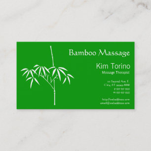 Carte De Visite Marque professionnelle de bien-être en bambou zen