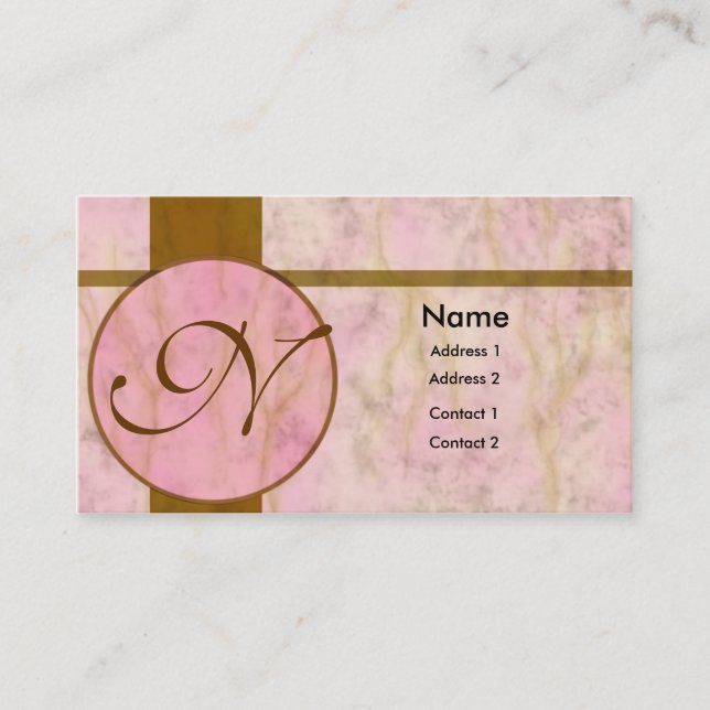 Carte De Visite Marqueterie de marbre rose (Devant)