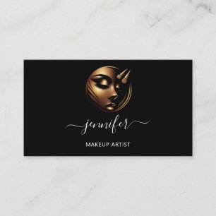 Carte De Visite Marqueur Lashes Logo QR Code noir blanc