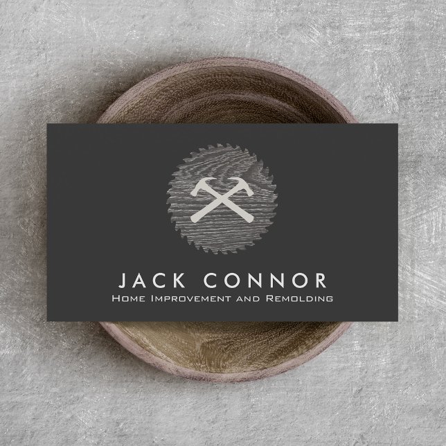 Carte De Visite Marteau de menuiserie et scie (Créateur téléchargé)