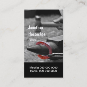 Carte De Visite Martèlement d'une chaussure chaude dans la forme