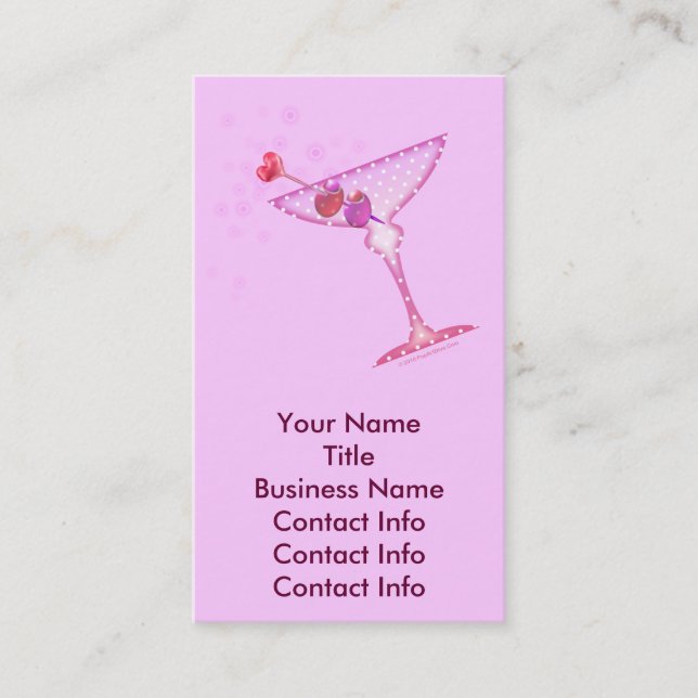 Carte de visite - MARTINI ROSE (Devant)
