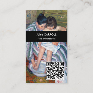 Carte De Visite Mary Cassatt - Le bain de l'enfant - Code QR