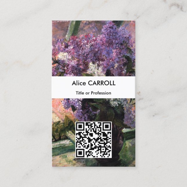 Carte De Visite Mary Cassatt - Lilacs dans une fenêtre - Code QR (Devant)