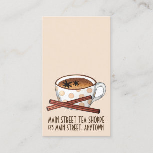 Carte De Visite Masala Spiced Chai Tea Shop Teahouse Café