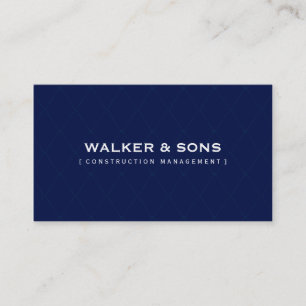 CARTE DE VISITE MASCULIN : : bleu marine