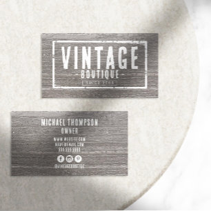 Carte De Visite Masculine Boutique Vintage Rouge Vêtements Logo