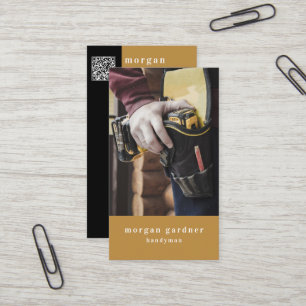 Carte De Visite Masculine Entrepreneur Outils Handyman