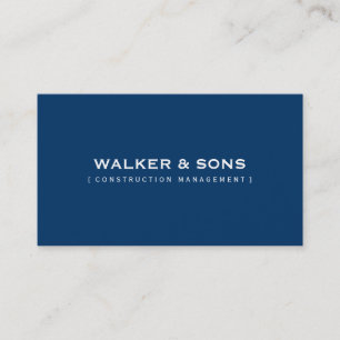 Carte De Visite MASCULINE simple bleu royal intelligent