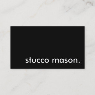 Carte De Visite mason de stuc.