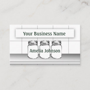 Carte De Visite Mason Jar Personnalise ton objet Moderne