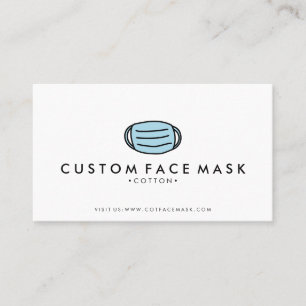 Carte De Visite Masque de visage bleu