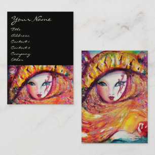 Carte De Visite MASQUE EN JAUNE / Arts du spectacle, Costume Desig