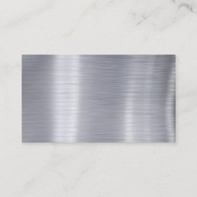 Carte De Visite Masquez balayé en aluminium le "aluminium de Faux (Devant)