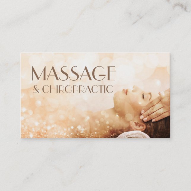 Carte De Visite Massage Chiropratique Body & Soul Therapy Sparklin (Devant)