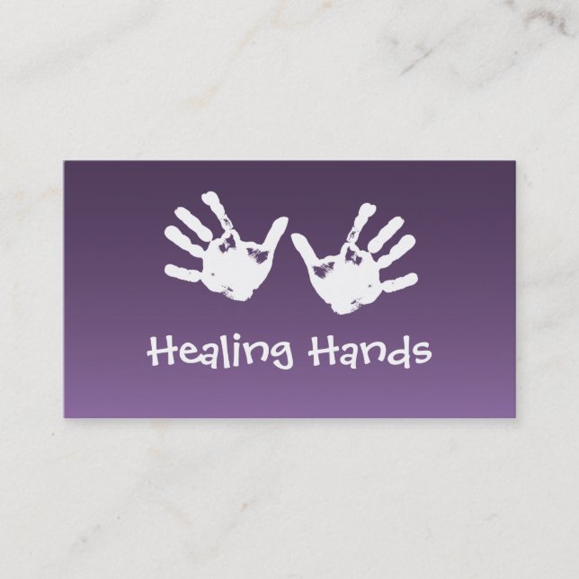 Carte De Visite Massage curatif de mains - Reiki (Devant)