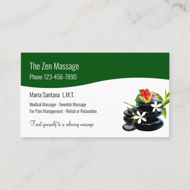 Carte De Visite Massage de beauté professionnel (Devant)