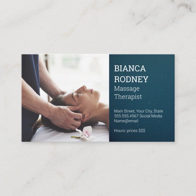 Carte De Visite Massage de la tête (Devant)