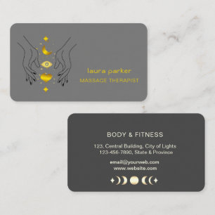 Carte De Visite Massage des mains de guérison Théérapiste Fitness 