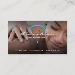 Carte De Visite Massage du dos Logo Santé Holistique de Guérison