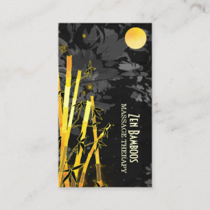 Carte De Visite Massage en bambou asiatique unique