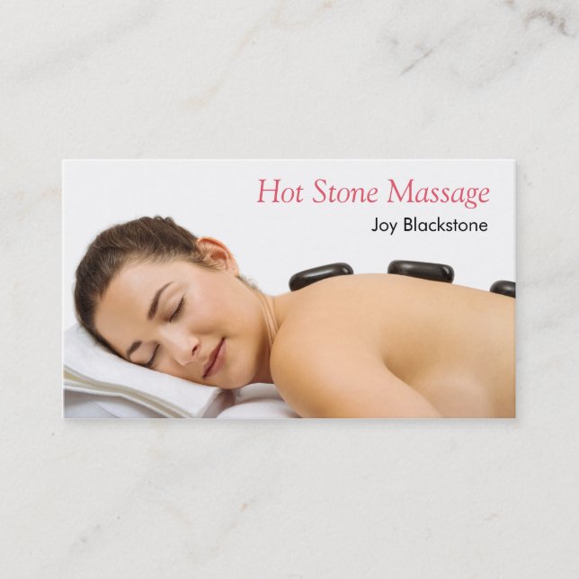 Carte De Visite massage en pierre chaud (Devant)