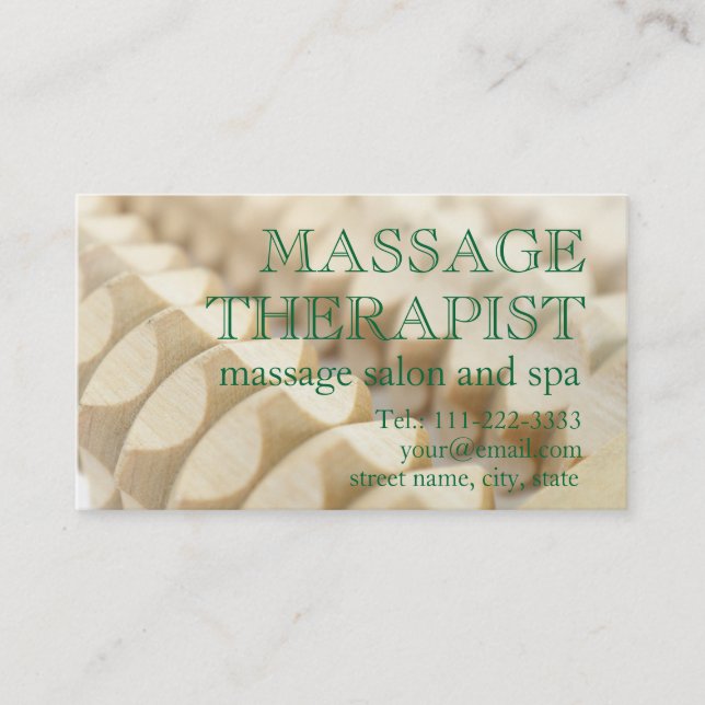Carte De Visite Massage et thérapeute (Devant)
