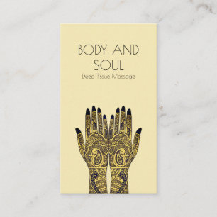 Carte De Visite Massage Henna Mehndi Mains